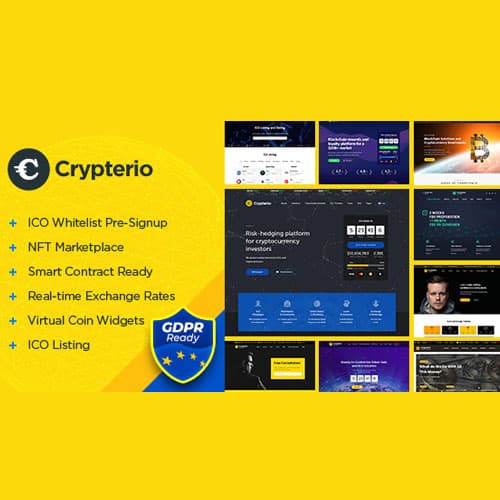 Crypterio - NFT and Crypto Landing Page ওয়ার্ডপ্রেস থিম