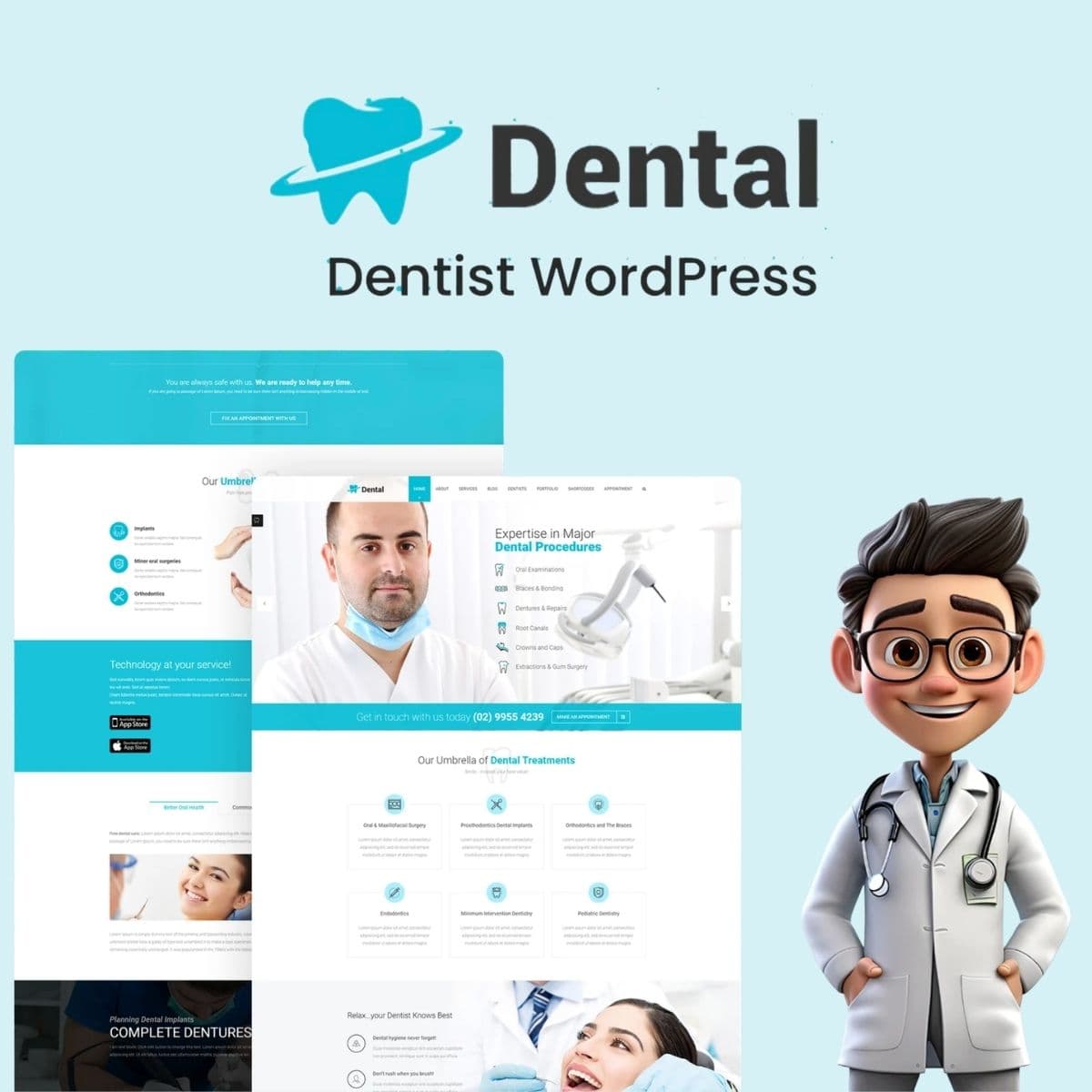 Screenshot of Dental Clinic interface