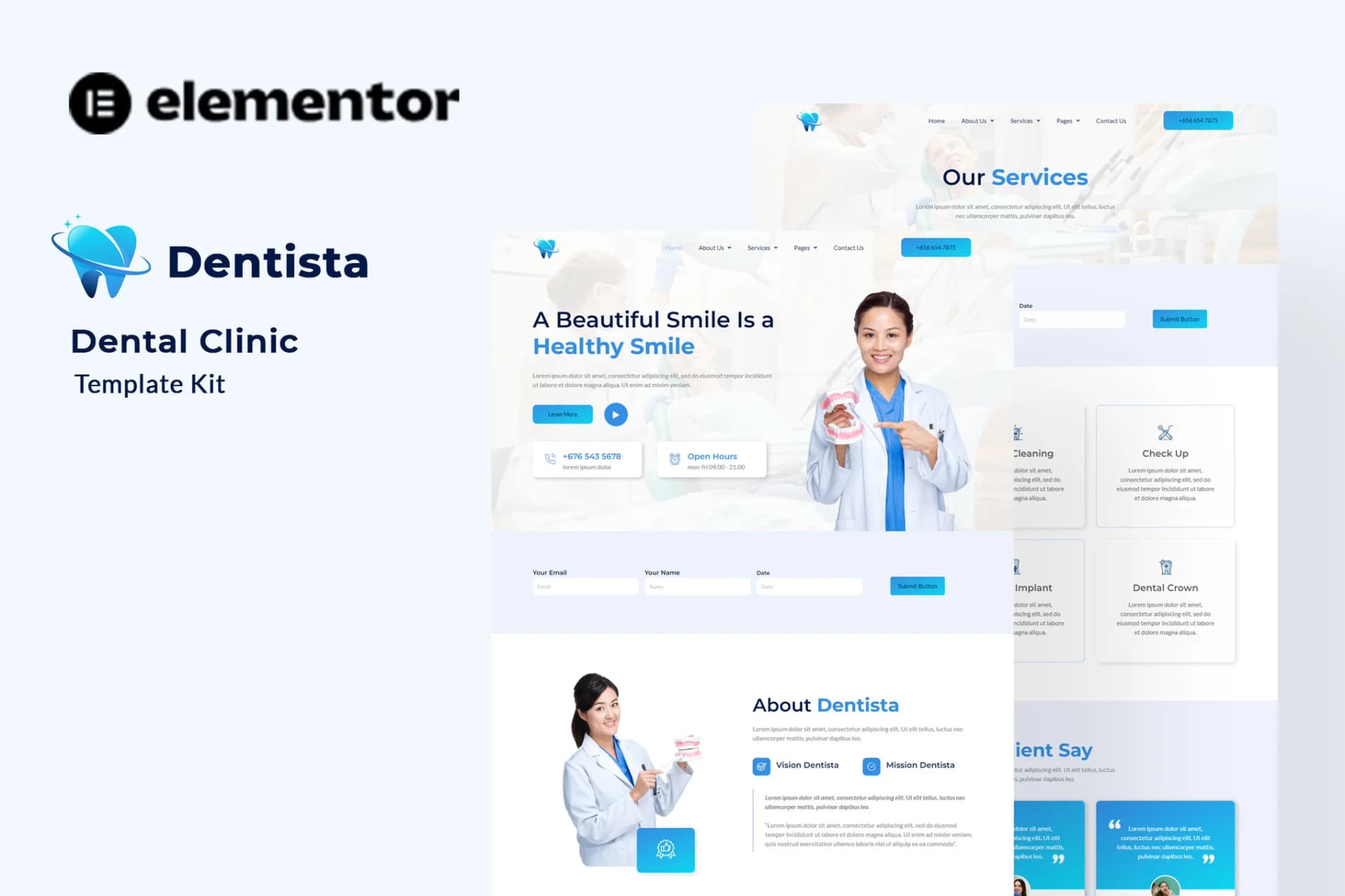Screenshot of Dentista interface