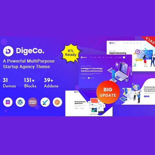 Digeco – Startup 代理 WordPress主題