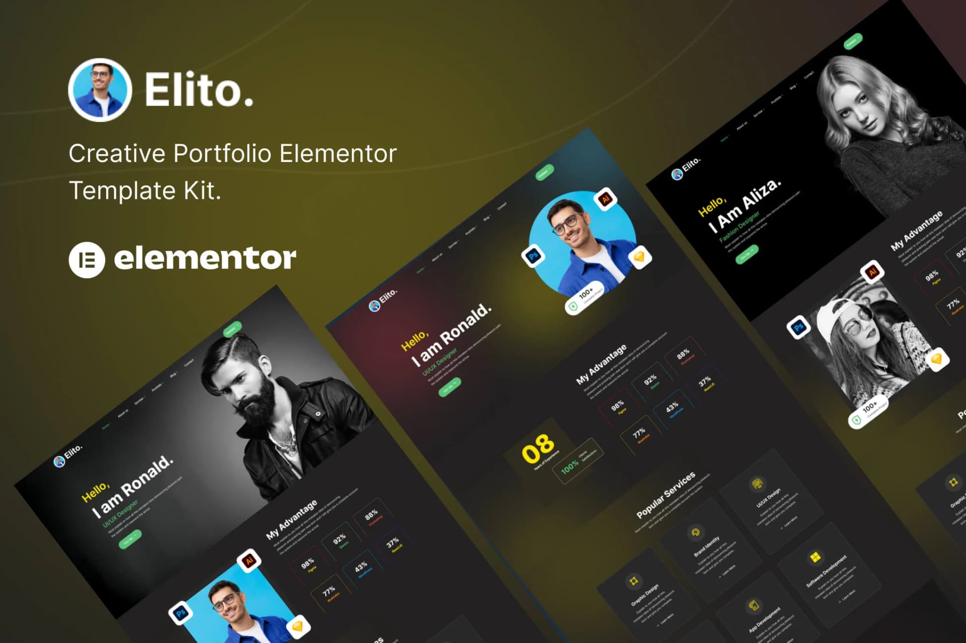 Elito – Creative Portfolio Elementor Template Kit Elito – Creative Portfolio Elementor Template Kit