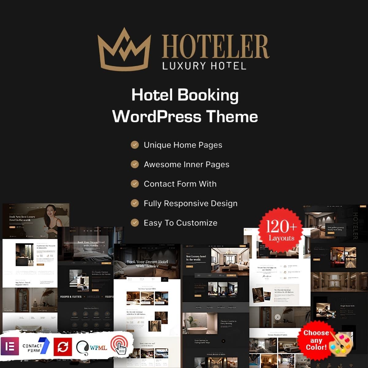 Screenshot of Hoteler Booking WordPress interface