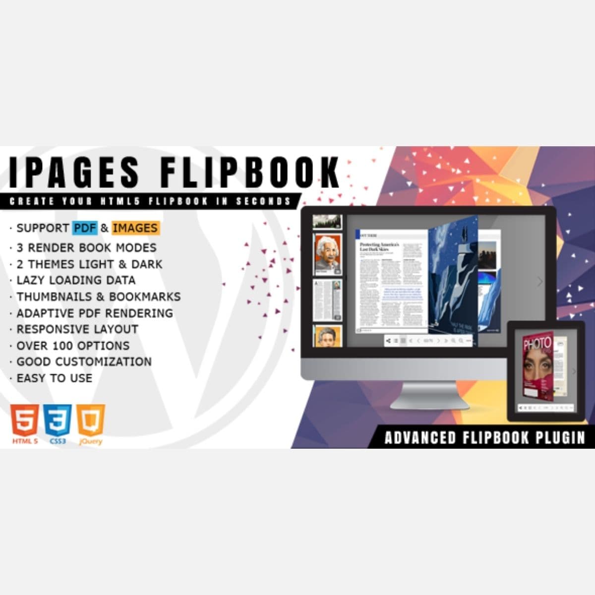 iPages - FlipBook Image & PDF Viewer pour WordPress