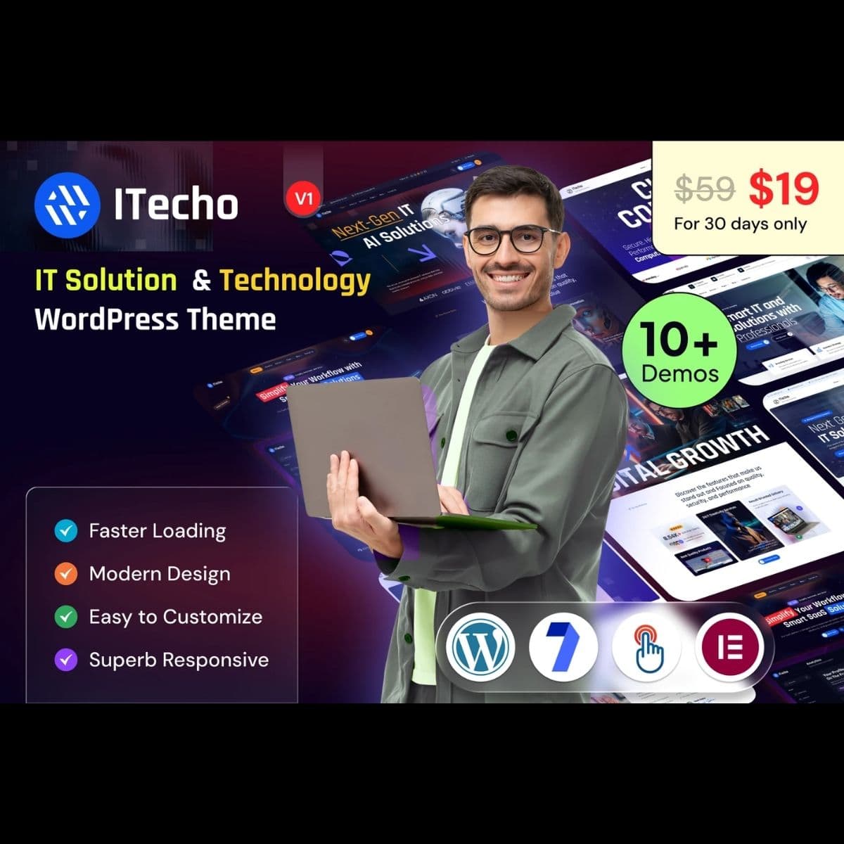 ITecho - WordPress Plugin/Theme Screenshot of ITecho interface