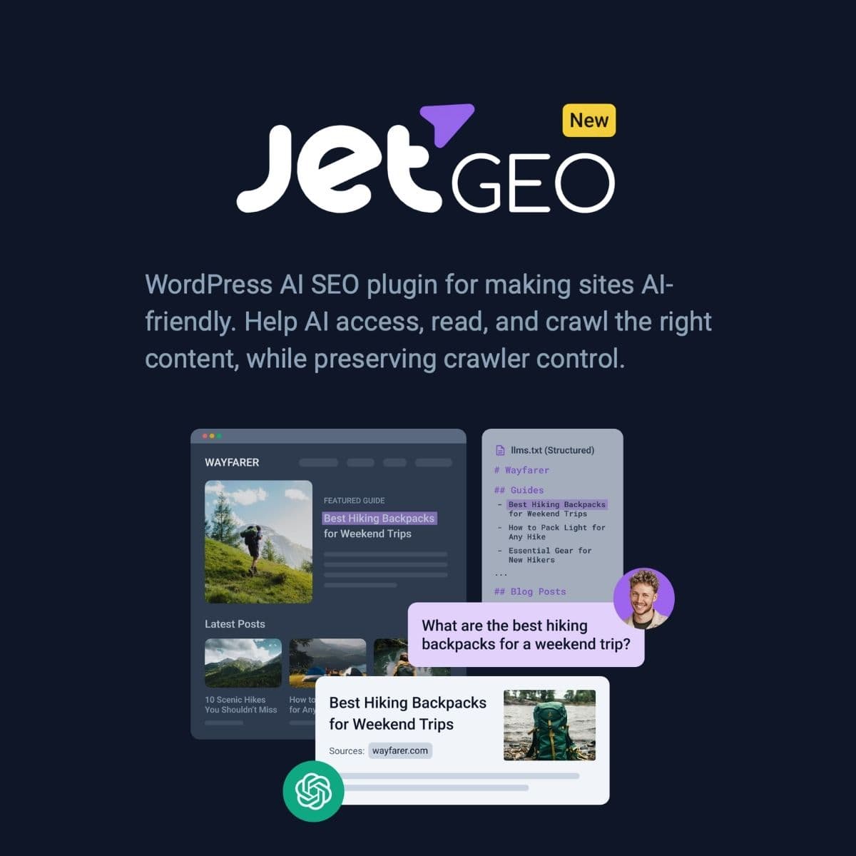 Screenshot of JetGEO interface