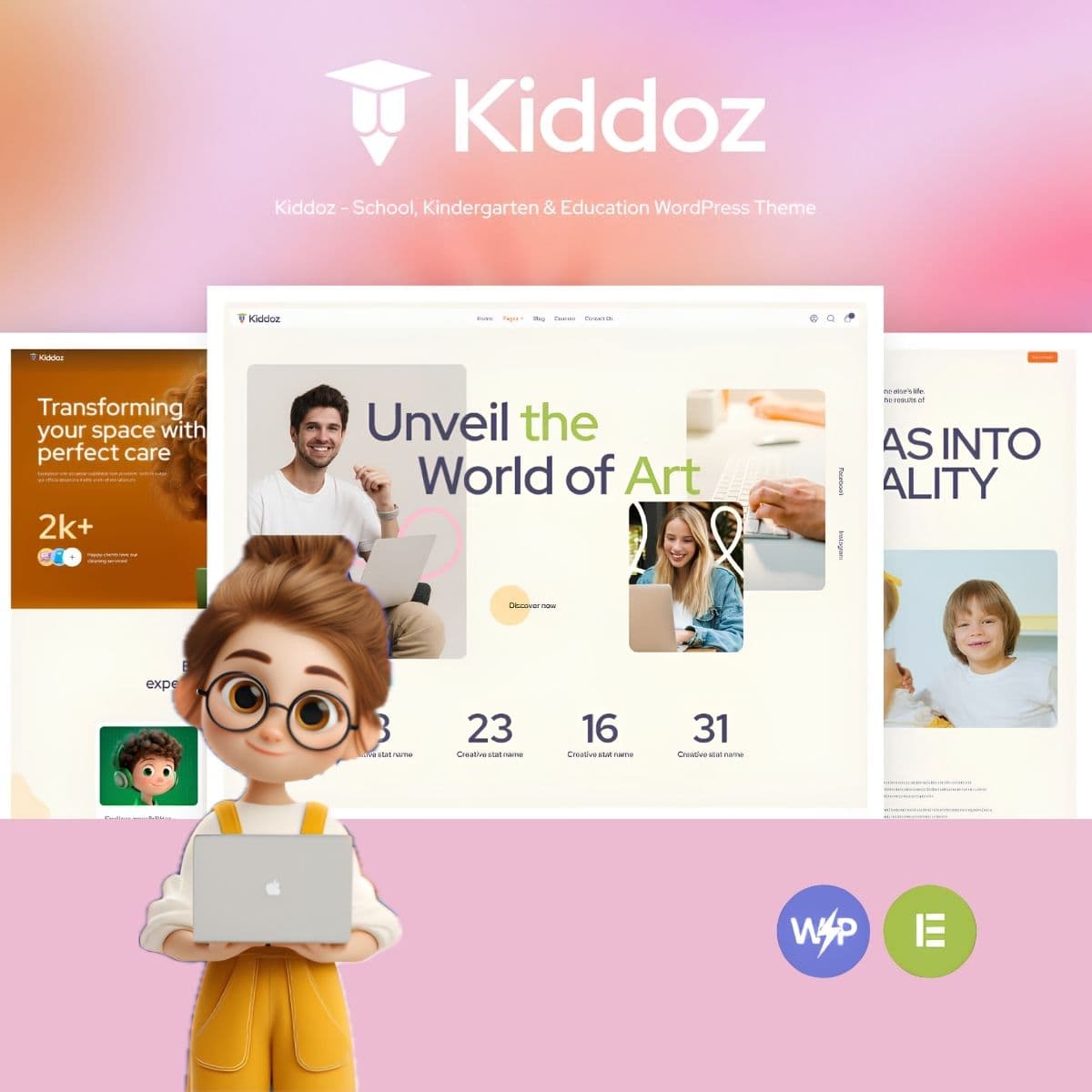 Screenshot of Kiddoz interface