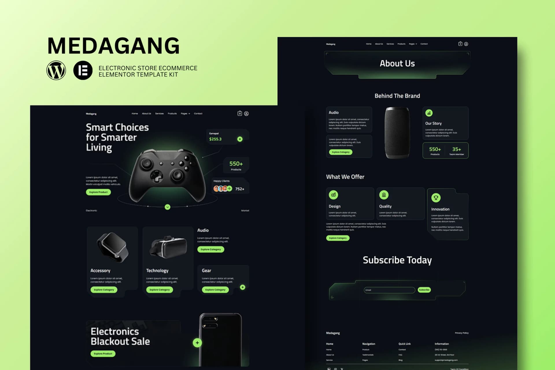 Medagang - E-Commerce Electronics Store Elementor Template Kit 