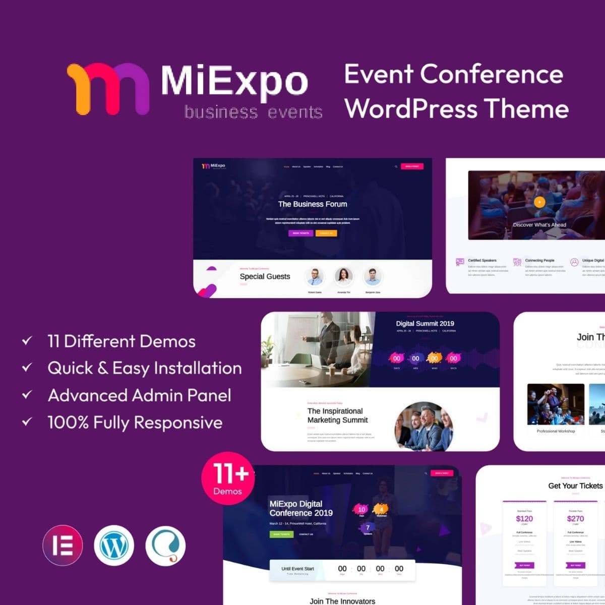 Screenshot of MiExpo interface