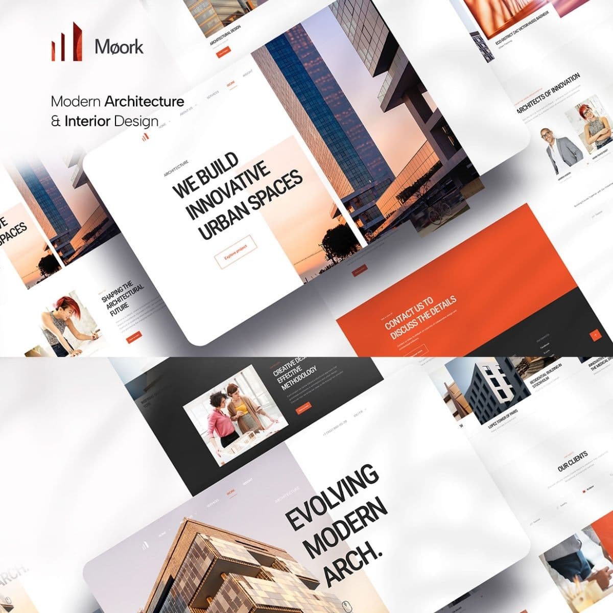 Moork - WordPress Theme Screenshot of Moork interface