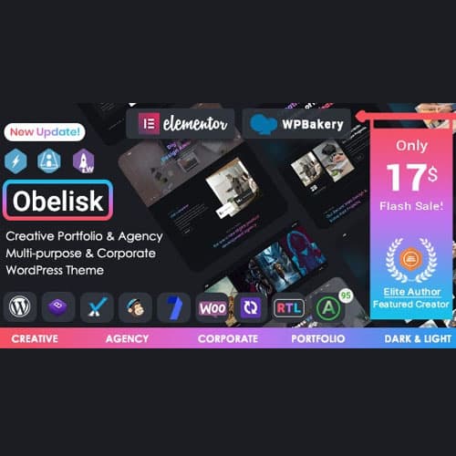 Obelisk - Агентство Портфолио & Креативный Тема WordPress Obelisk - Агентство Портфолио & Креативный Тема WordPress