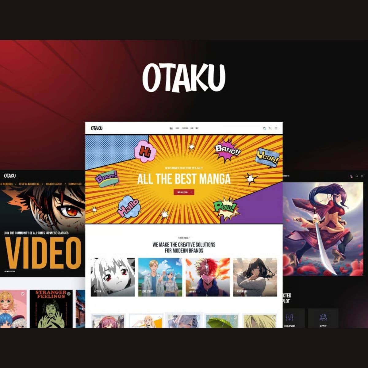 Otaku - WordPress Plugin/Theme Screenshot of Otaku interface