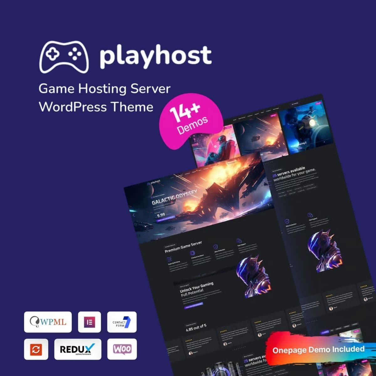 Playhost - WordPress Plugin/Theme Screenshot of Playhost interface