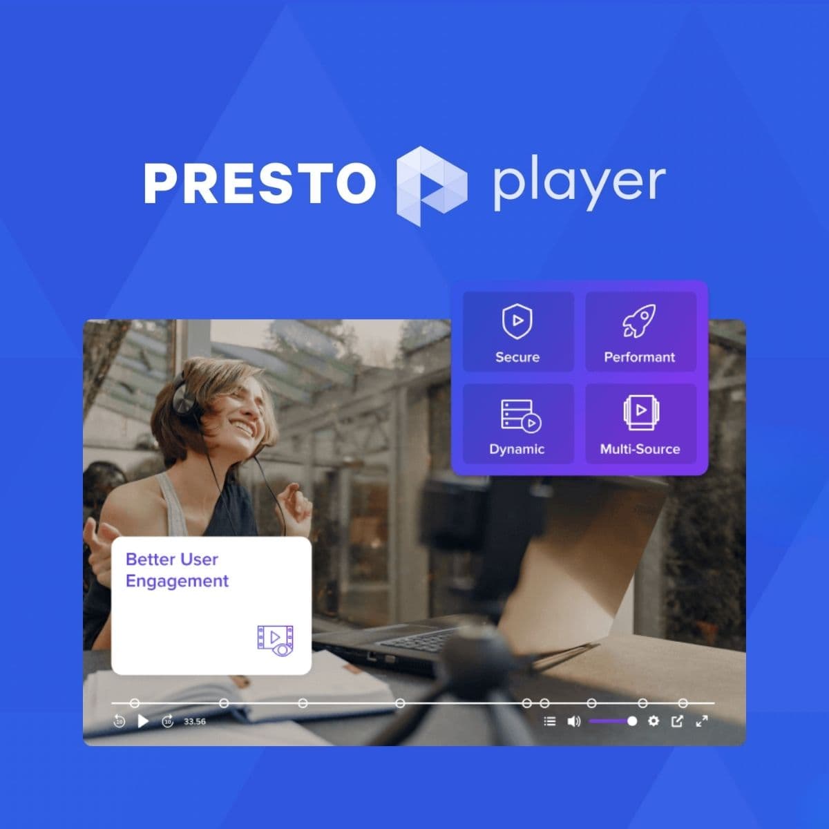 Presto Player Pro - WordPress Plugin/Theme Screenshot of Presto Player Pro interface