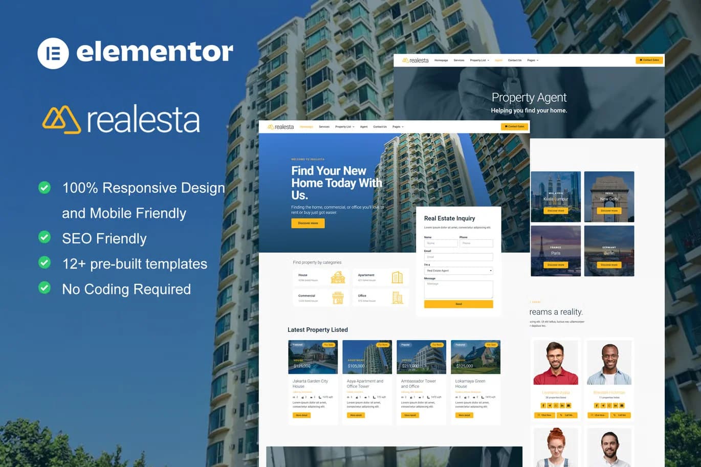 Screenshot of Realesta interface