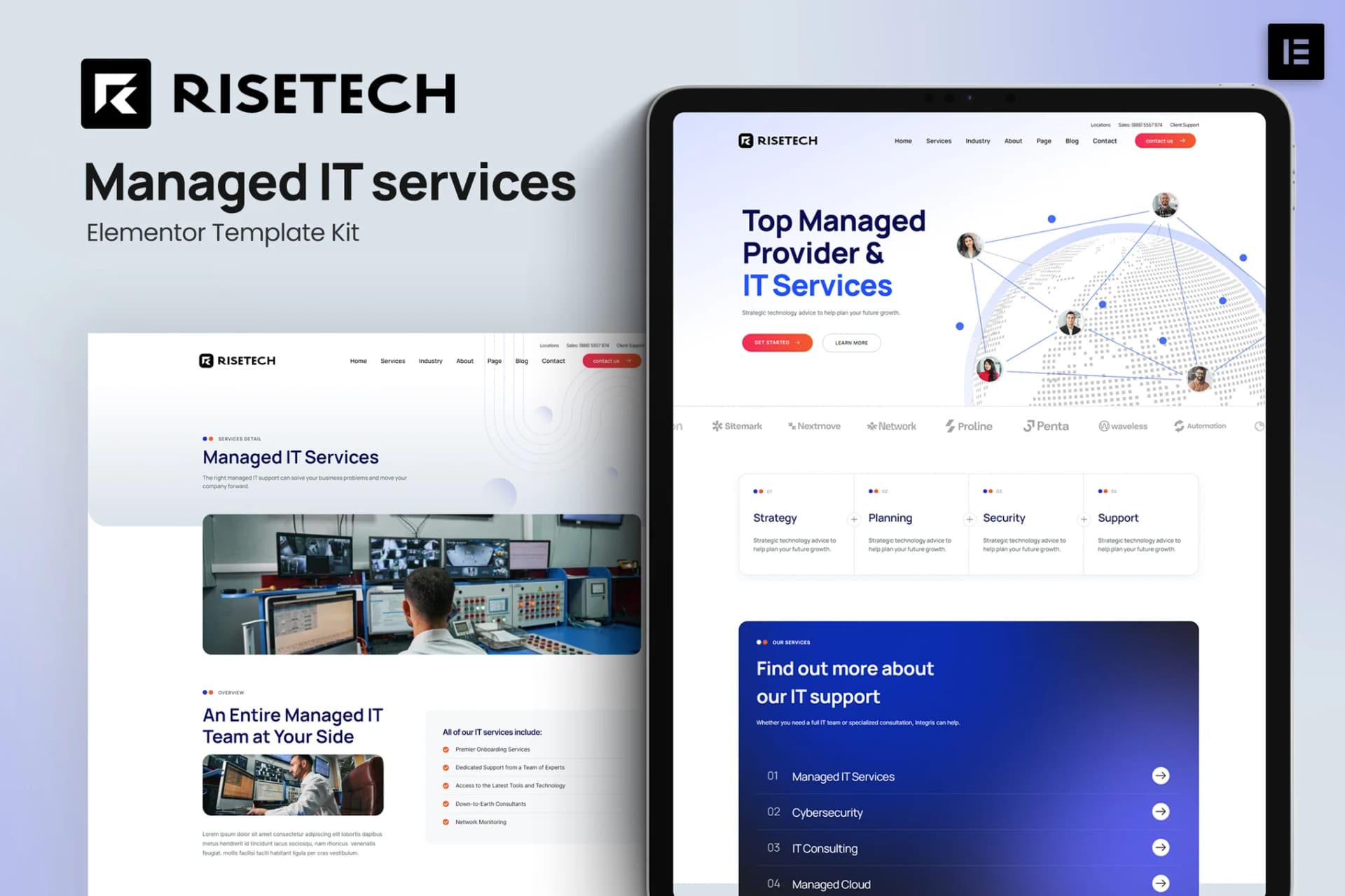Risetech - Managed IT Services Elementor Template Kit Risetech - Managed IT Services Elementor Template Kit