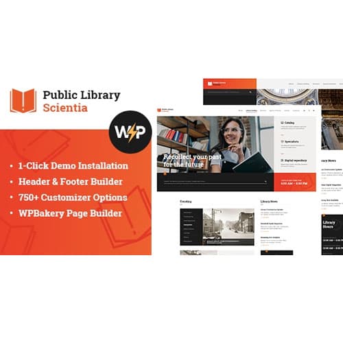 Scientia | Public Library & Book商店教育 WordPress主题