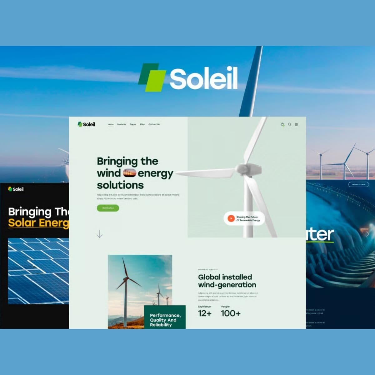 Screenshot of Soleil interface