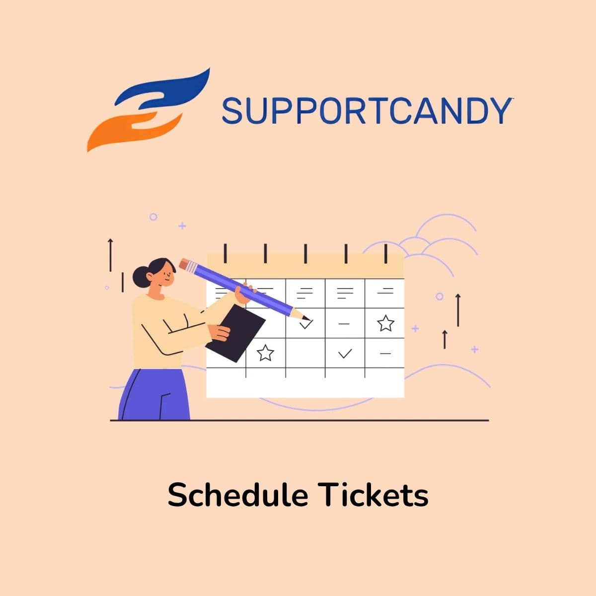 Screenshot of SupportCandy Schedule Tickets interface