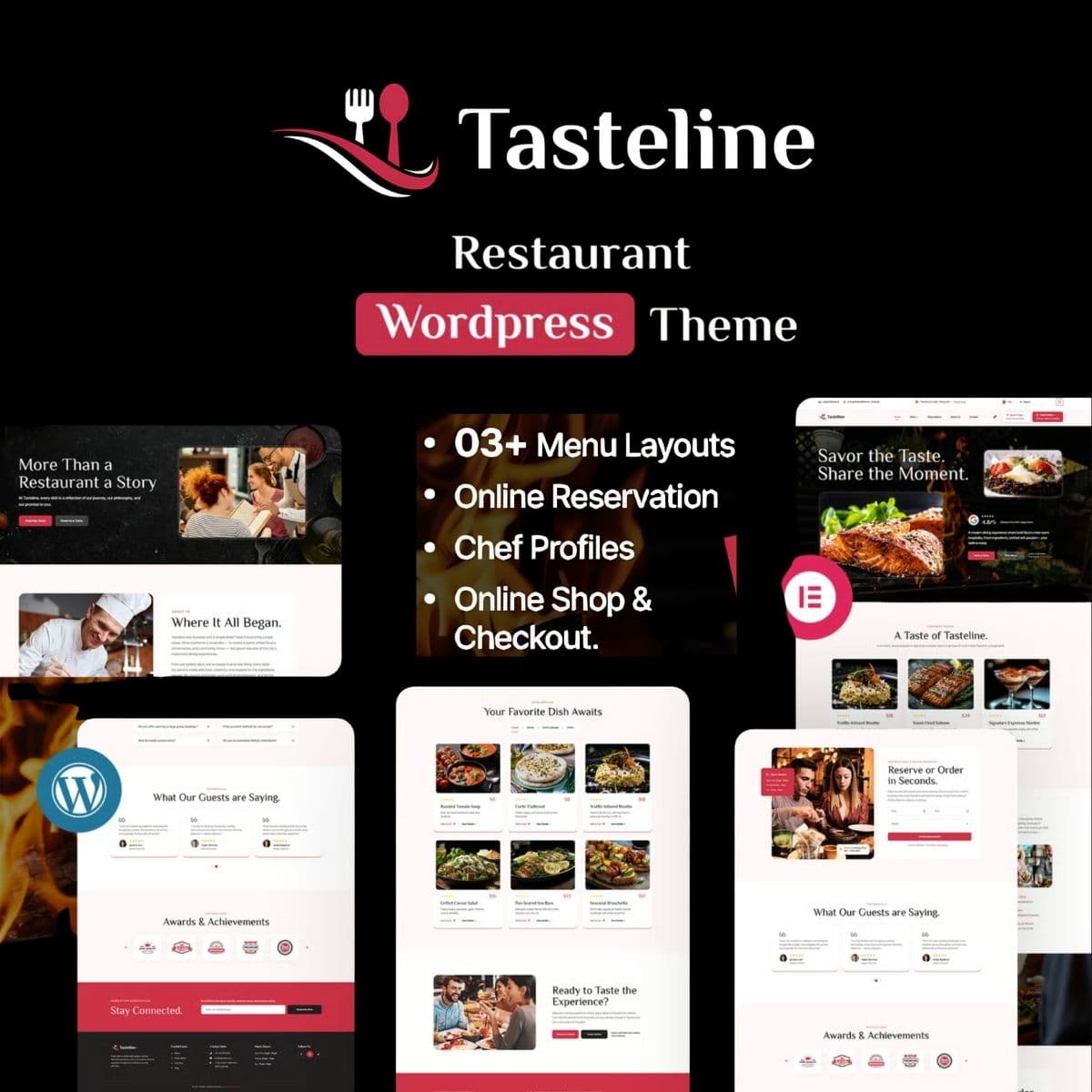 Screenshot of Tasteline interface