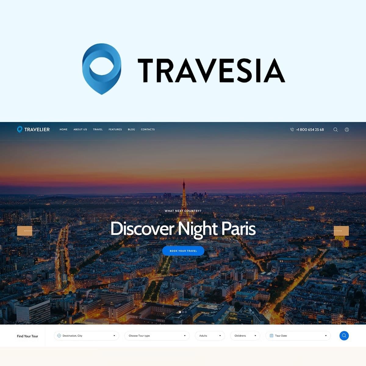 Screenshot of Travesia interface