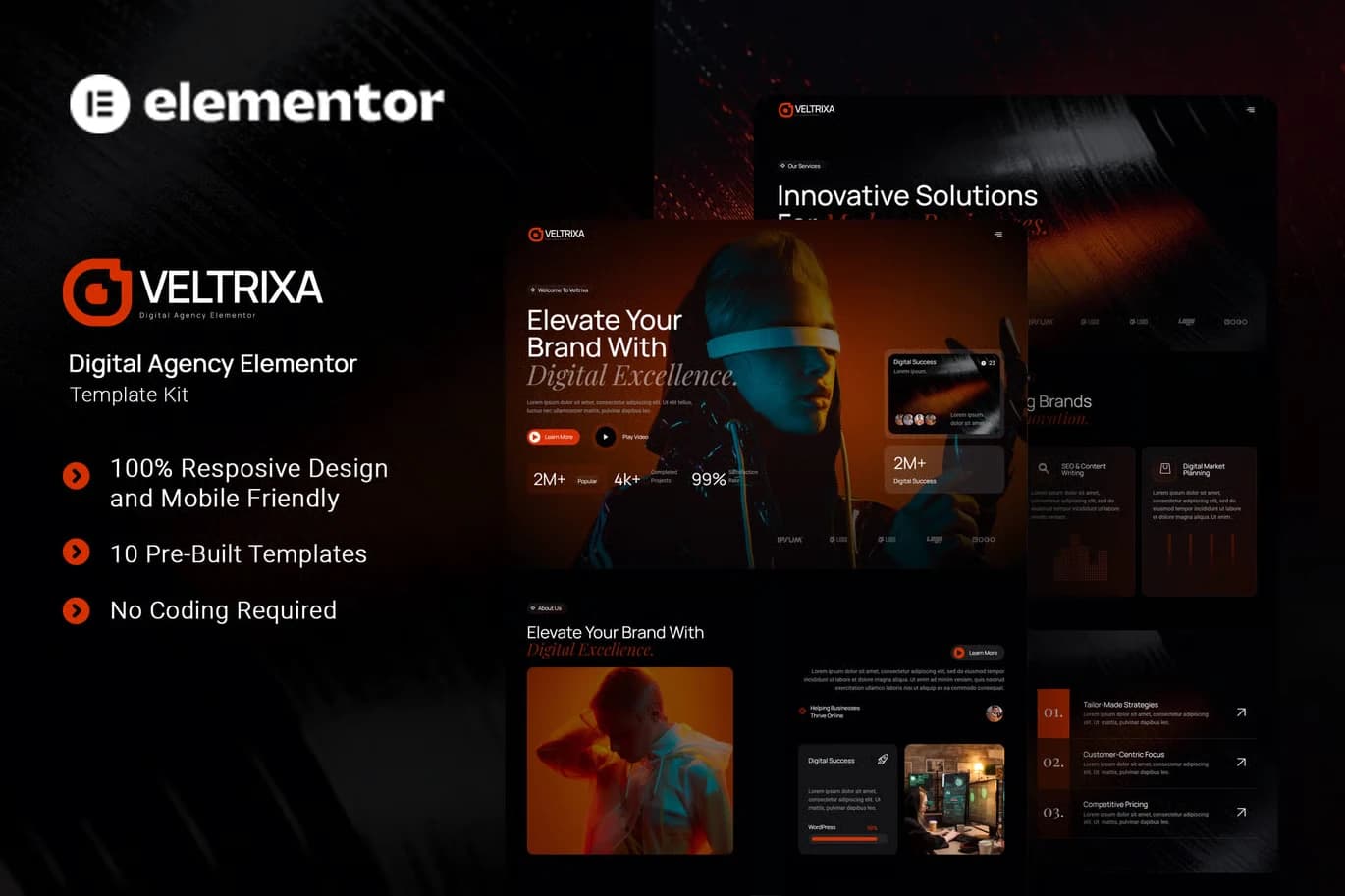 Veltrixa - WordPress Plugin/Theme Screenshot of Veltrixa interface