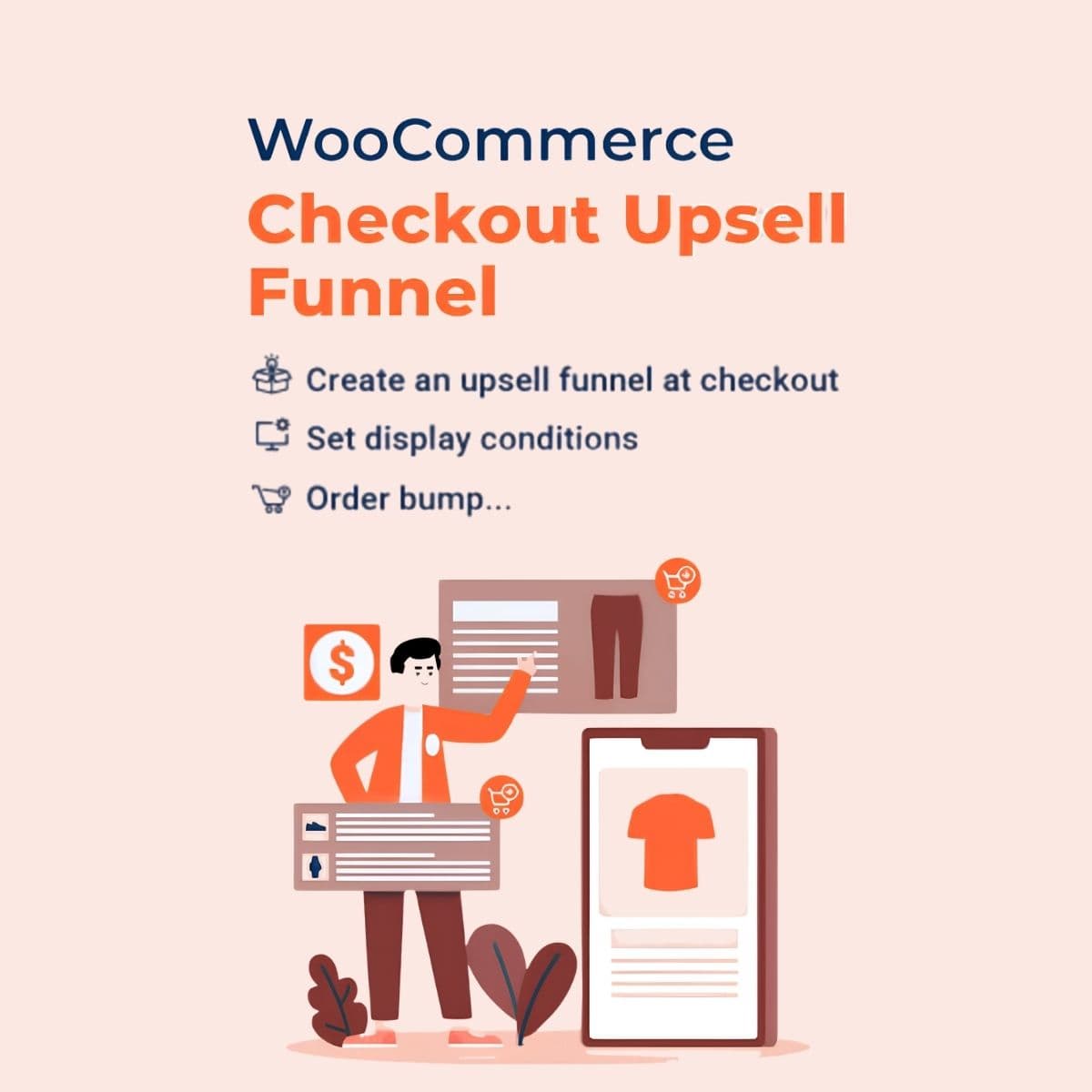 Screenshot of WooCommerce Checkout Upsell Funnel interface