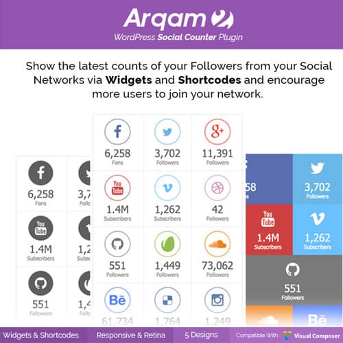 Social Counter Plugin pour WordPress - Arqam Social Counter Plugin pour WordPress - Arqam
