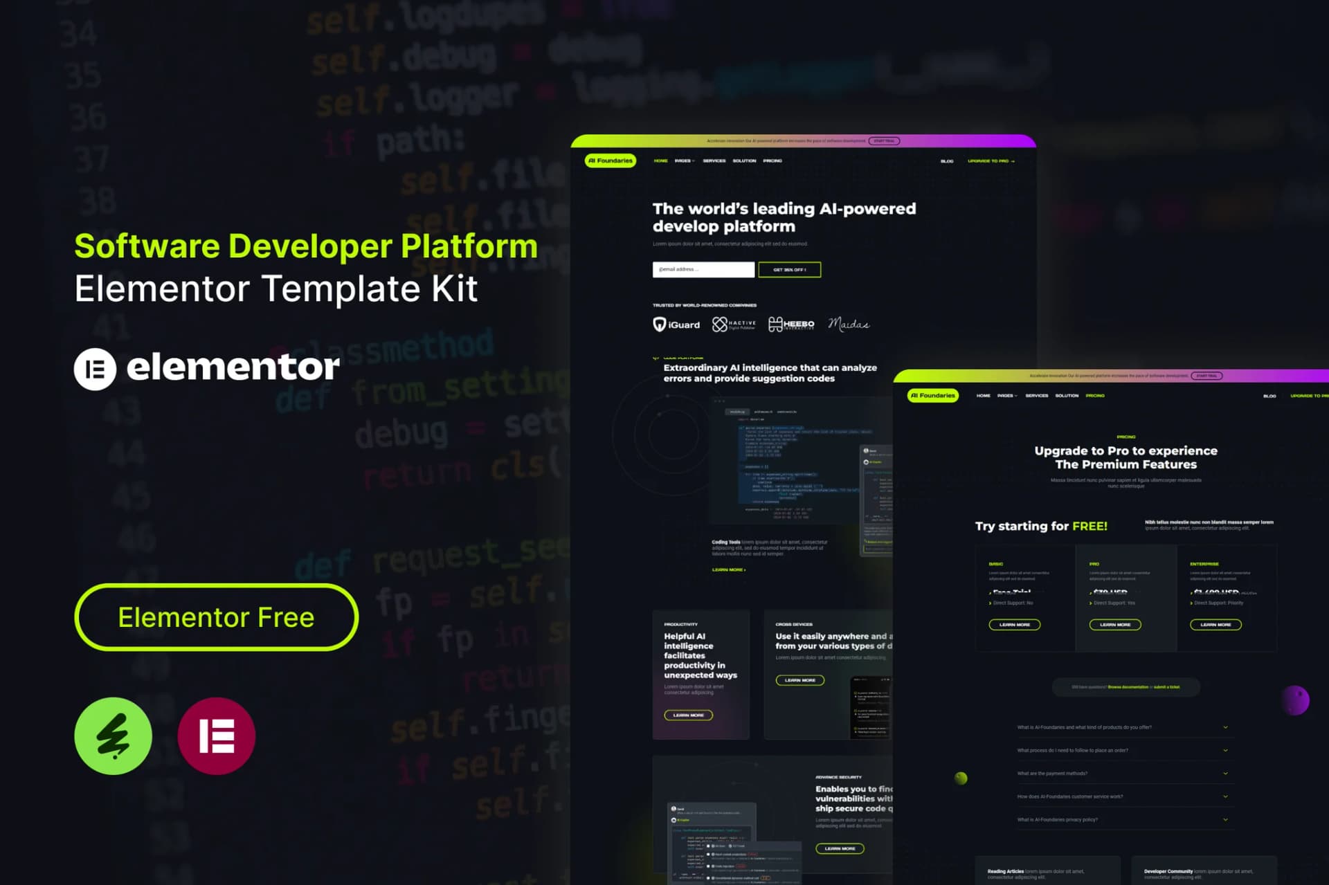 AI Foundaries - Software Developer Platform Elementor Template Kit AI Foundaries - Software Developer Platform Elementor Template Kit