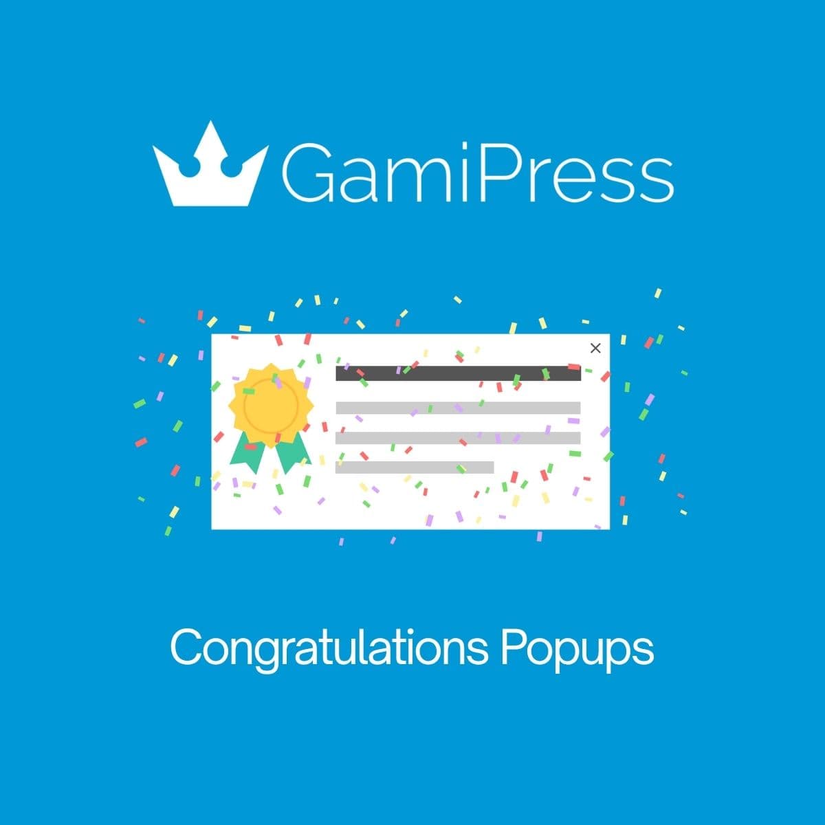 Screenshot of GamiPress Congratulations Popups interface