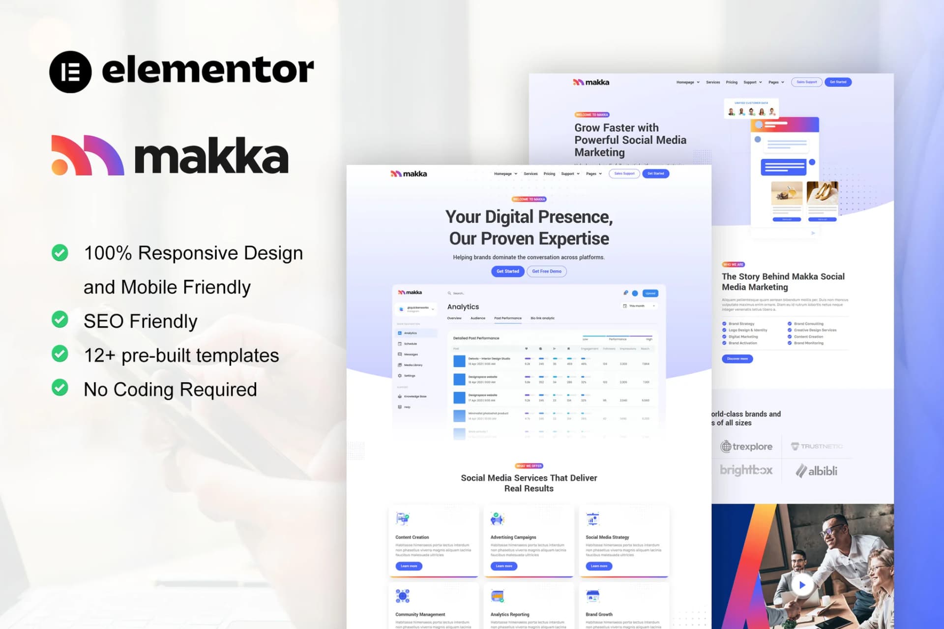 Makka - WordPress Plugin/Theme Screenshot of Makka interface