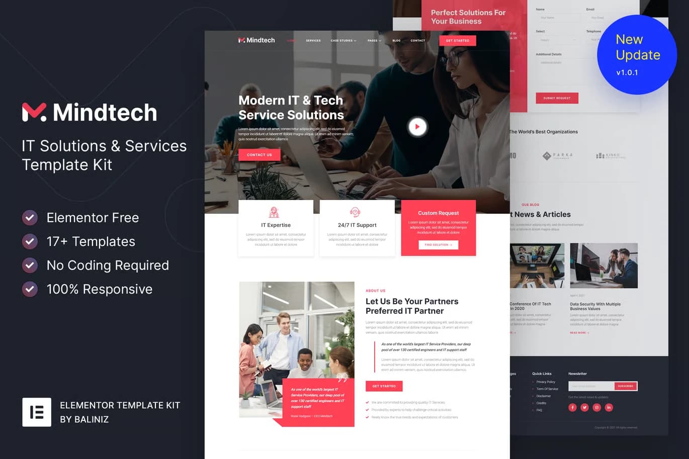 Mindtech – WordPress Plugin/Theme Screenshot of Mindtech interface