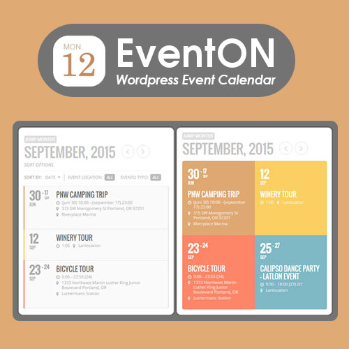 EventOn – WordPress Event Calendar Plugin