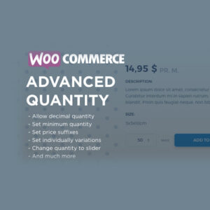 Woocommerce Advanced Quantity