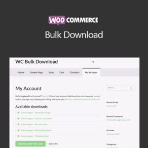 Woocommerce Bulk Download