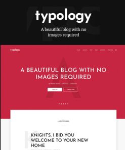 Typology - Text Based Minimal WordPress Blog Theme