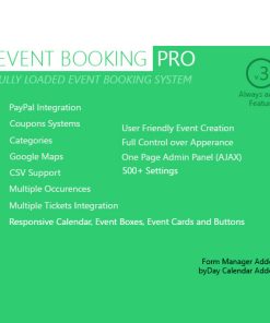 Event Booking Pro - WP Plugin [paypal or offline]