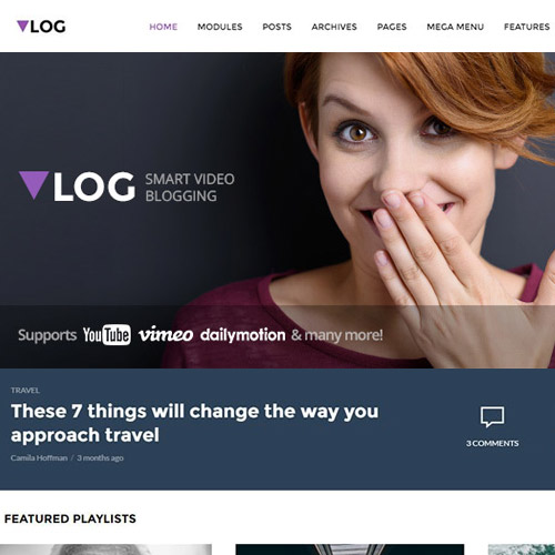 Vlog - Video Blog / Magazine WordPress Theme