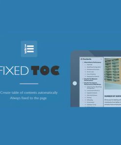 Fixed TOC - table of contents for WordPress plugin