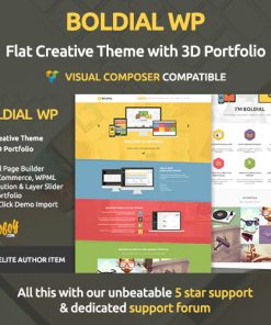 Boldial WP - Flat Creative Theme with 3D Portfolio