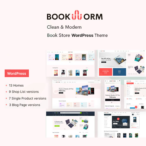Bookworm – Bookstore & Bookshop WooCommerce Theme