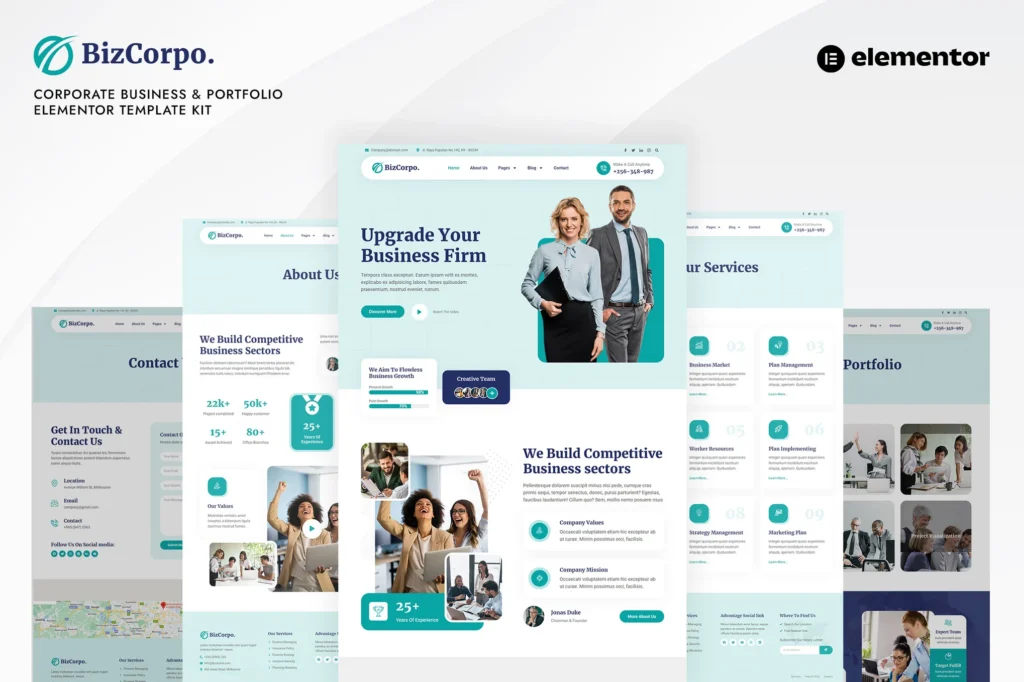 Bizcorpo   Corporate Business & Portfolio Elementor Template Kit 