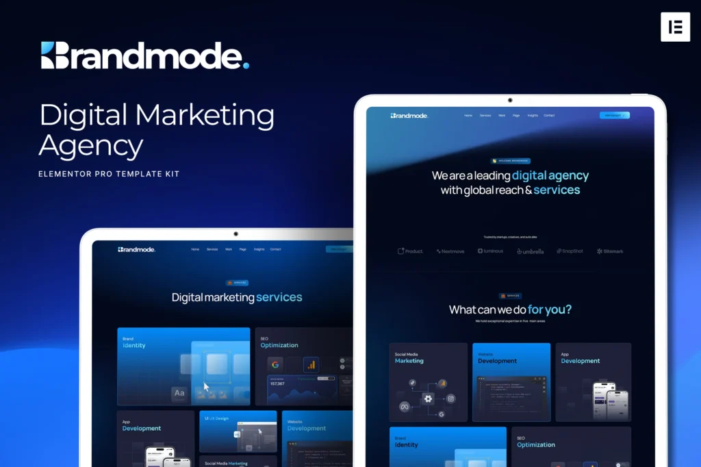 Brandmode   Digital Marketing Agency Elementor Pro Template Kit