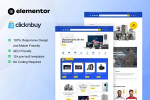 Clicknbuy   Woocommerce Electronic Store Elementor Template Kit