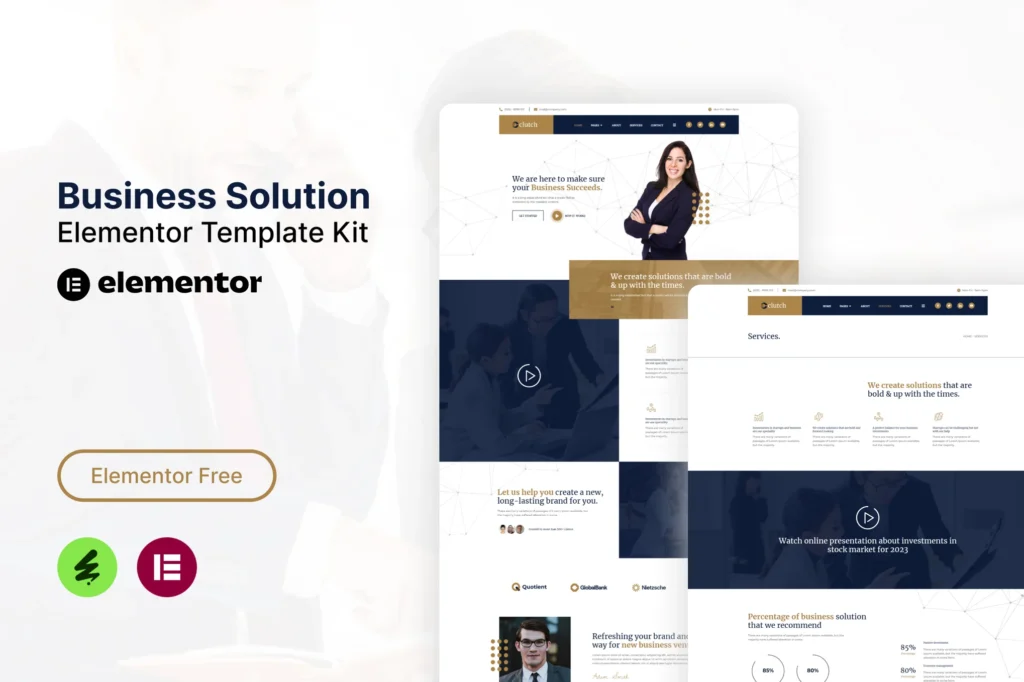 Clutch   Business Solution Elementor Template Kit