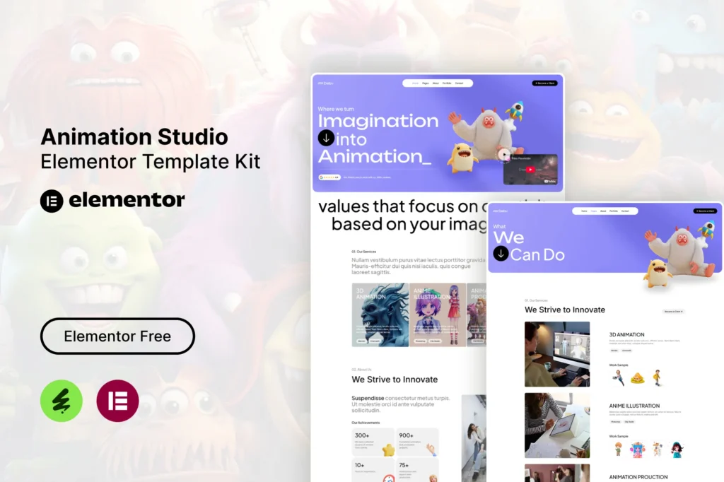 Debv   Animation Studio Elementor Template Kit