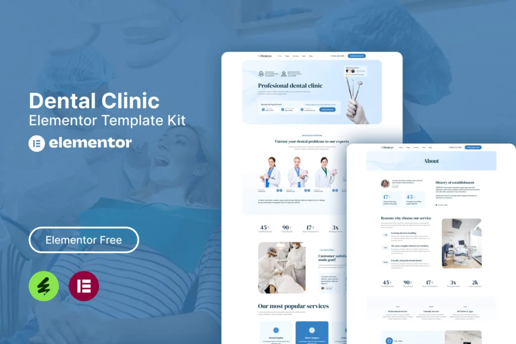Dentcys   Dental Clinic Elementor Template Kit
