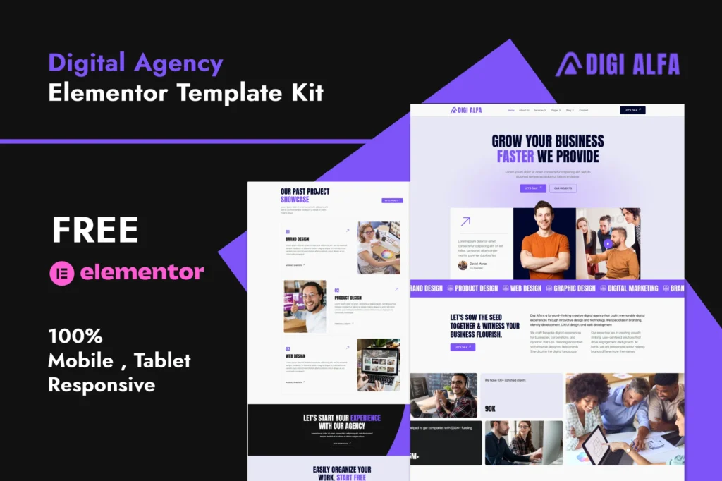 Digialfa   Digital Agency Elementor Template Kit 