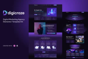 Digicraze   Digital Marketing Agency Elementor Pro Template Kit 