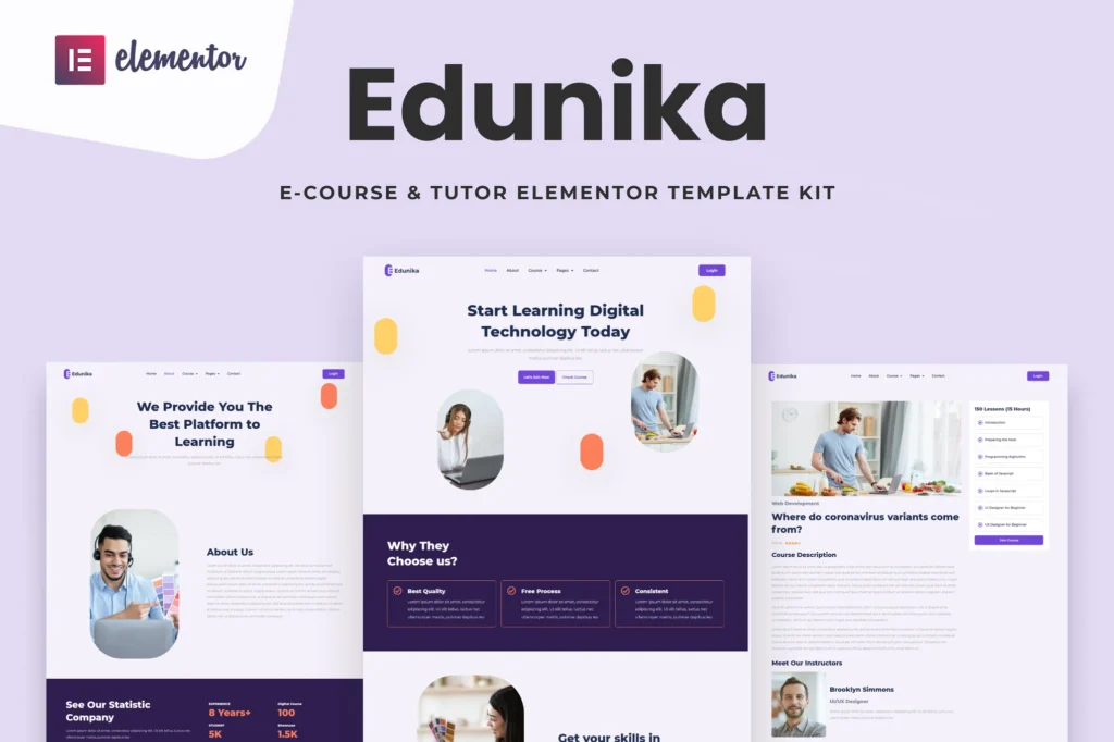 Edunika   Online Education Elementor Template Kit 