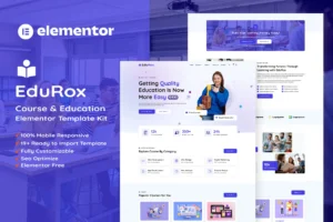 Edurox   Online Course & Education Elementor Pro Template Kit 